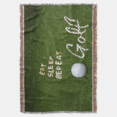 Eat Sleep Golf Gooi deken (Voorkant Verticaal)