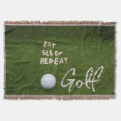 Eat Sleep Golf Gooi deken (Voorkant)