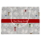 Eat Sleep Golf Groot Cadeauzakje (Voorkant)