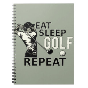 Eat Sleep Golf Herhaal Funny Gift voor Golfers Notitieboek