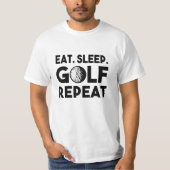 Eat Sleep Golf Herhaal grappig golfer-shirt voor m T-shirt (Voorkant)
