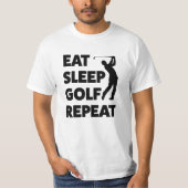 Eat Sleep Golf Herhaal Shirt Funny gift (Voorkant)