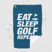 Eat Sleep Golf Herhalen Golfhanddoek (Insitu)