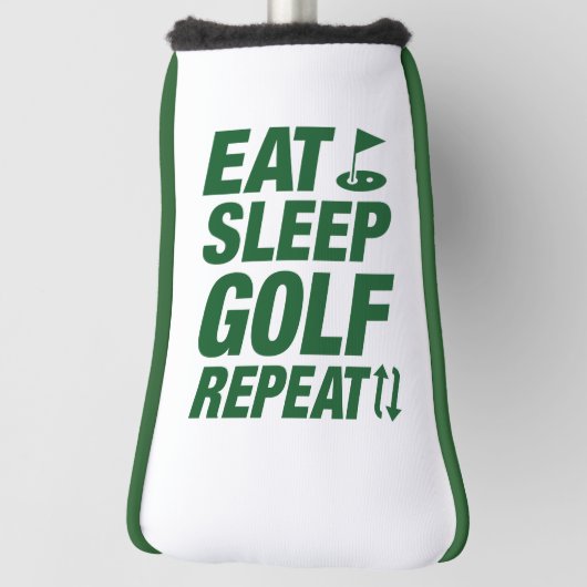 Eat Sleep Golf Herhalen Golfheadcover (Draai 90)
