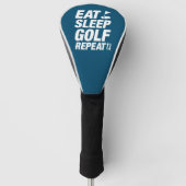 Eat Sleep Golf Herhalen Golfheadcover (Voorkant)