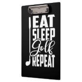 Eat Sleep Golf Herhalen Klembord (Links)
