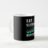 Eat Sleep Golf Herhalen Koffiemok (Voorkant links)