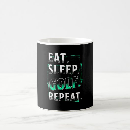 Eat Sleep Golf Herhalen Koffiemok (Center)