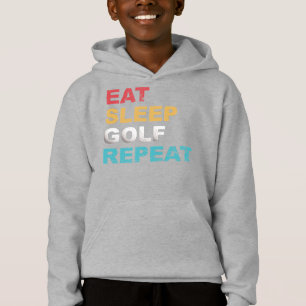 Eat Sleep Golf Herhalen met kleuren voor Golfers