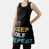 Eat Sleep Golf Herhalen met kleuren voor Golfers Schort (Insitu)