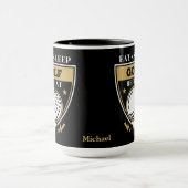 Eat Sleep Golf Herhalen Mok (Midden)