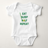 Eat Sleep Golf Herhalen Romper (Voorkant)