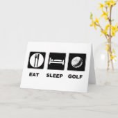 Eat Sleep Golf Kaart (Gele Bloem)