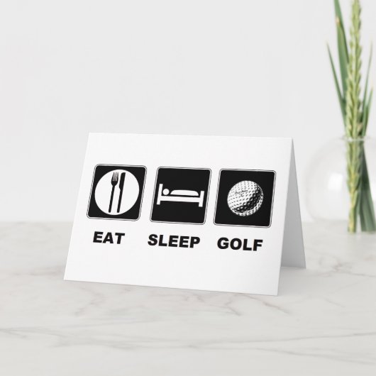 Eat Sleep Golf Kaart (Voorkant)