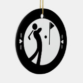 Eat Sleep Golf Keramisch Ornament (Rechts)