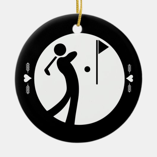 Eat Sleep Golf Keramisch Ornament (Voorkant)
