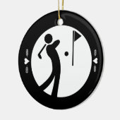 Eat Sleep Golf Keramisch Ornament (Links)