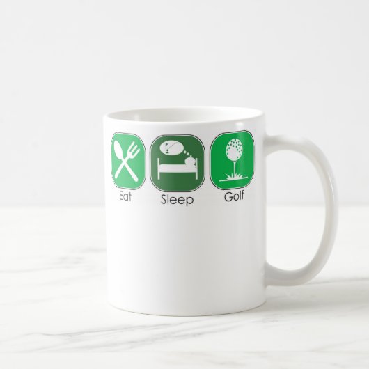 Eat Sleep Golf Koffiemok (Rechts)