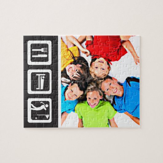 Eat Sleep Golf Legpuzzel (Horizontaal)