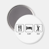 Eat Sleep Golf Magnet (Voorkant / Achterkant)