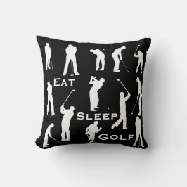 Eat Sleep Golf Man Cave Golf Lodge Kussen
