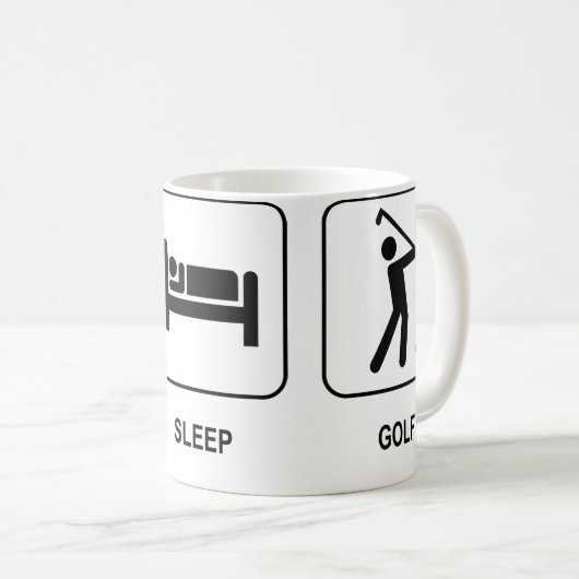 Eat Sleep Golf Mok (Voorkant rechts)