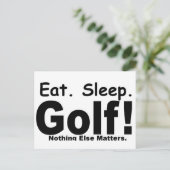 Eat Sleep Golf - niets anders doet er toe Briefkaart (Staand voorkant)