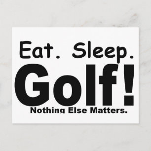 Eat Sleep Golf - niets anders doet er toe Briefkaart