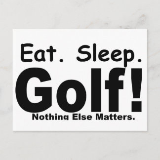 Eat Sleep Golf - niets anders doet er toe Briefkaart