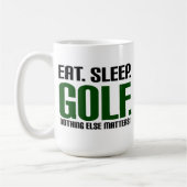 Eat Sleep Golf - niets anders doet er toe! Koffiemok (Links)