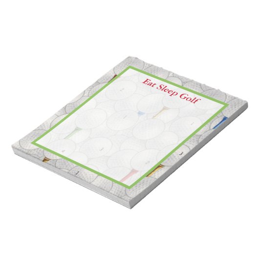 Eat Sleep Golf Notitieblok (Linkerzijde)