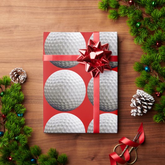 Eat Sleep Golf om het even welke douanekleur Cadeaupapier (Feestdagen Geschenken)