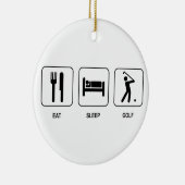 Eat Sleep Golf Ornament (Rechts)