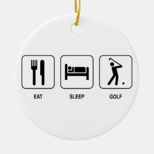 Eat Sleep Golf Ornament