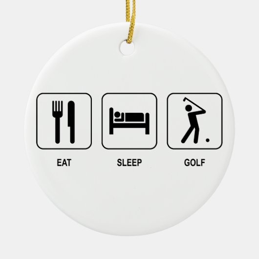 Eat Sleep Golf Ornament (Voorkant)