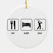 Eat Sleep Golf Ornament (Achterkant)
