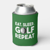 Eat Sleep Golf Repat Funny beer Blikjeskoeler (Blikje Voorkant)