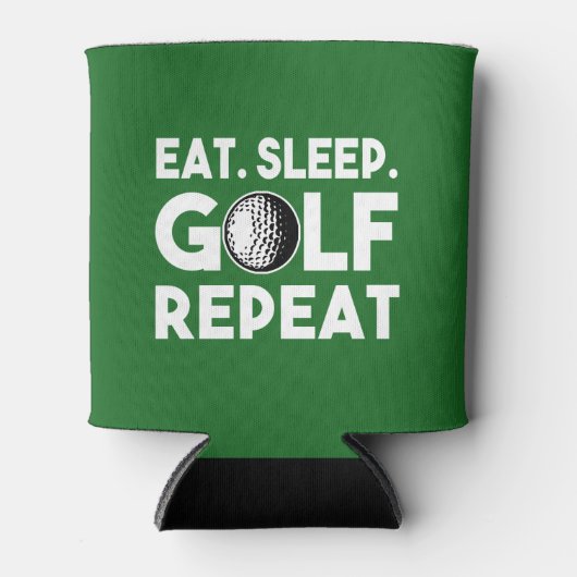 Eat Sleep Golf Repat Funny beer Blikjeskoeler (Voorkant)