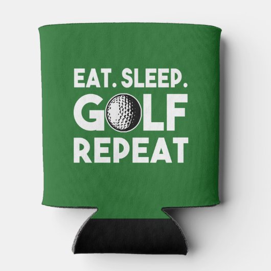 Eat Sleep Golf Repat Funny beer Blikjeskoeler (Achterkant)