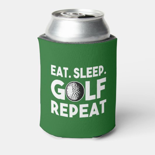 Eat Sleep Golf Repat Funny beer Blikjeskoeler (Blikje Achterkant)