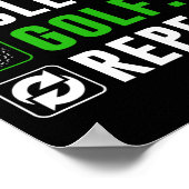 Eat Sleep Golf Repeat Funny Golfing Golfer Golfing Poster (Hoek)