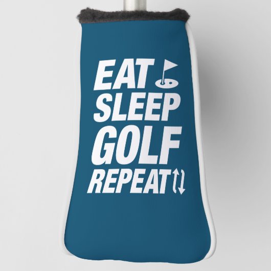 Eat Sleep Golf Repeat Golfheadcover (Draai 90)