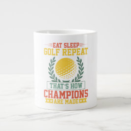 Eat Sleep Golf Repeat Kampioenen Golf Grote Koffiekop