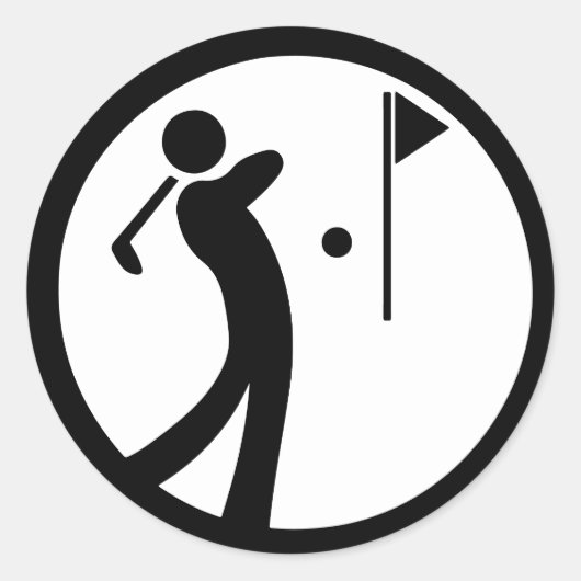 Eat Sleep Golf Ronde Sticker (Voorkant)