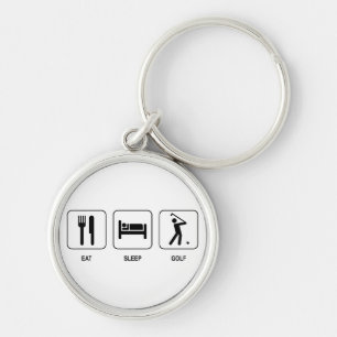 Eat Sleep Golf Sleutelhanger