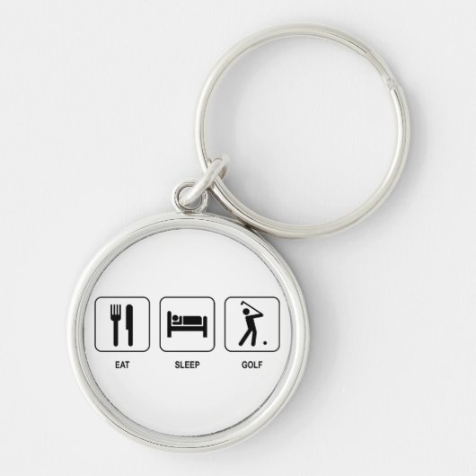 Eat Sleep Golf Sleutelhanger (Voorkant)