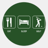 Eat Sleep Golf Sticker (Voorkant)
