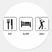 Eat Sleep Golf Sticker (Voorkant)