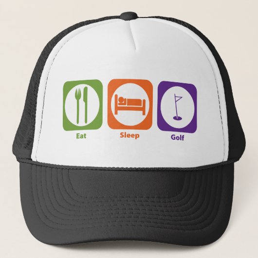Eat Sleep Golf Trucker Pet (Voorkant)