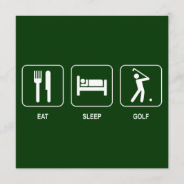 Eat Sleep Golf Uitnodiging
